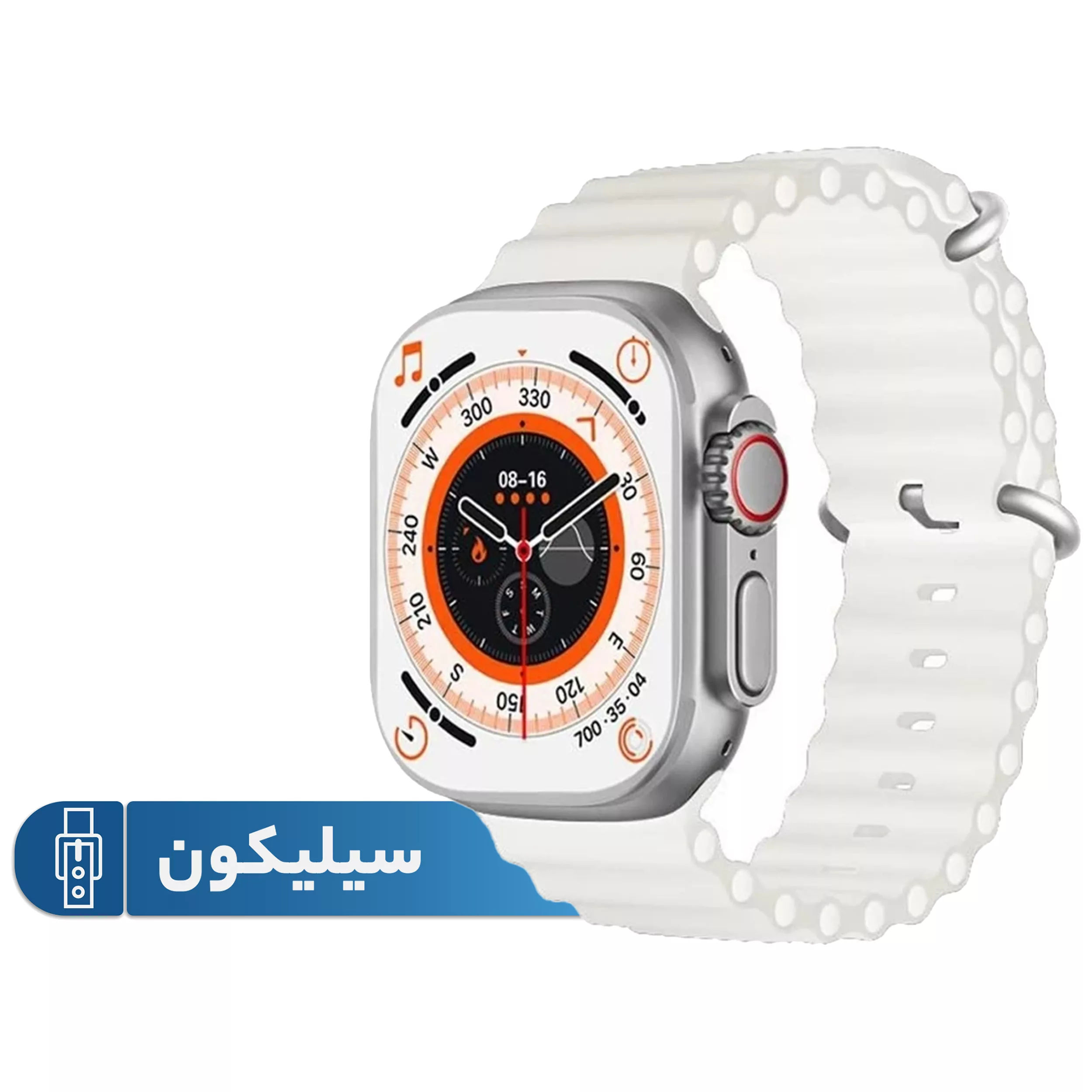 ساعت هوشمند مدل T3000ULTRA دارای قابلیت های صفحه نمایش رنگی، صفحه نمایش لمسی بند سیلیکون