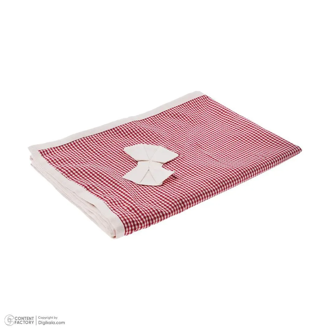سفره 4 نفره مدل چهارخانه پارچه ای دورو سایز 90x70 سانتی متر
