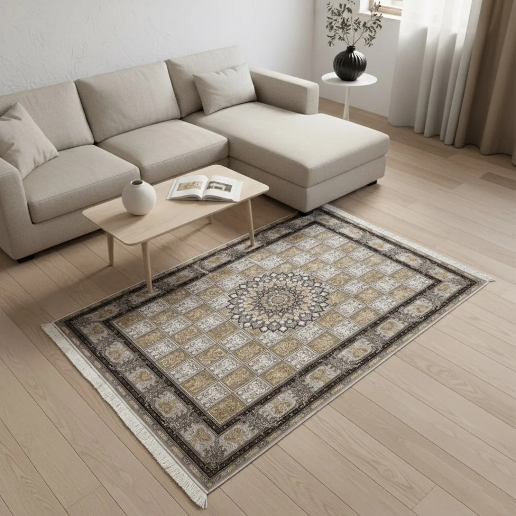 پادری مدل زرین سایز 150x100 سانتیمتر مناسب برای فضای داخلی