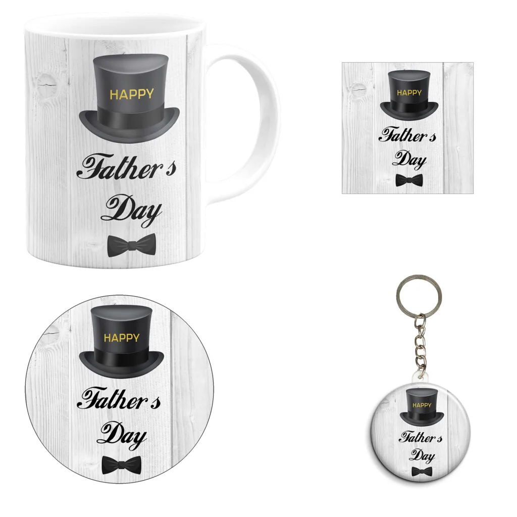 ست هدیه ماگ طرح روز پدر کد A9 مجموعه 4 عددی