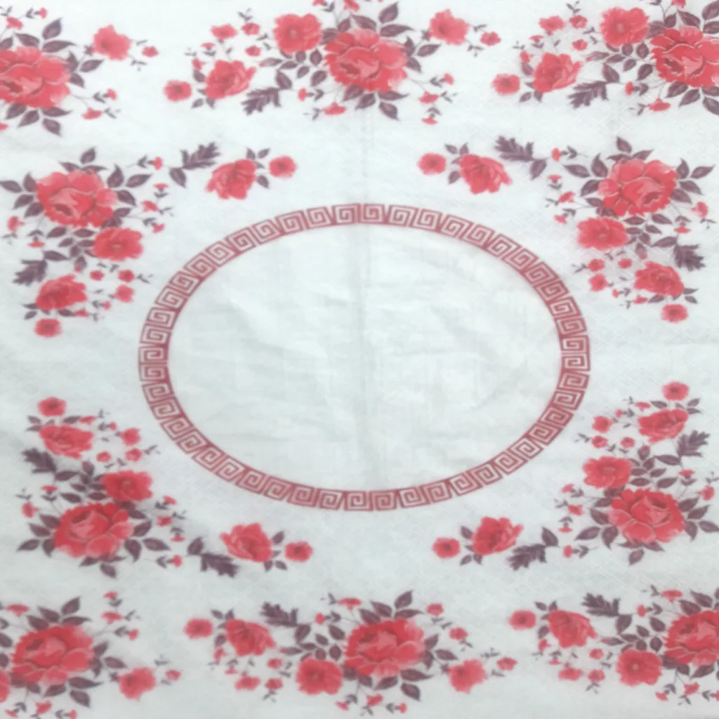 سفره 4 نفره طرح گل رز قرمز کد GIT45