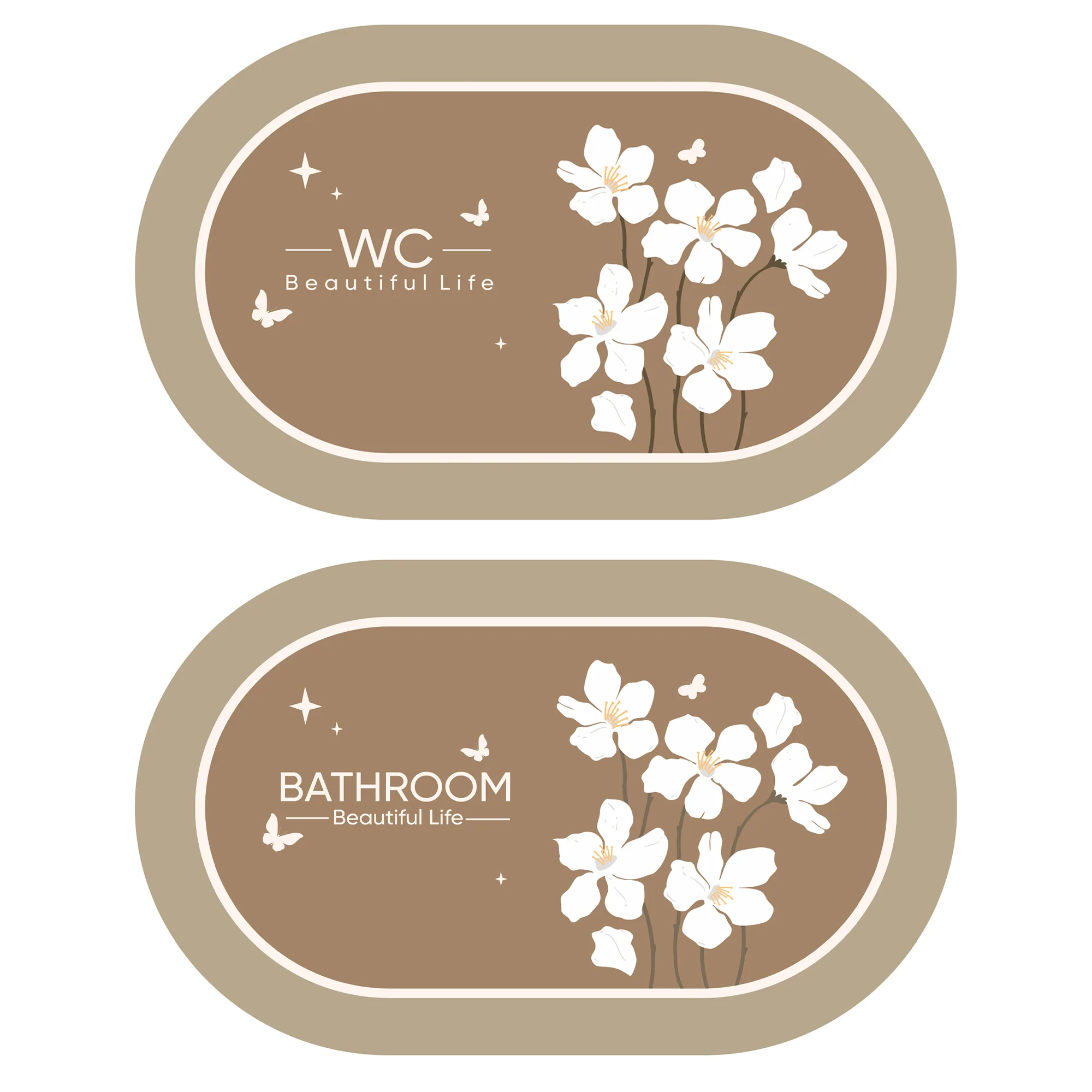 پادری مدل flower سایز 78x48 سانتی متر مجموعه 2 عددی
