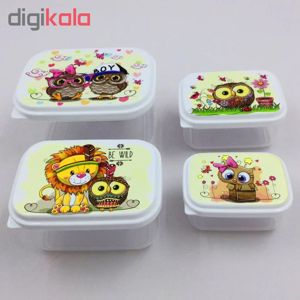 ظرف نگهدارنده زیبا کد 0002 مجموعه 4 عددی