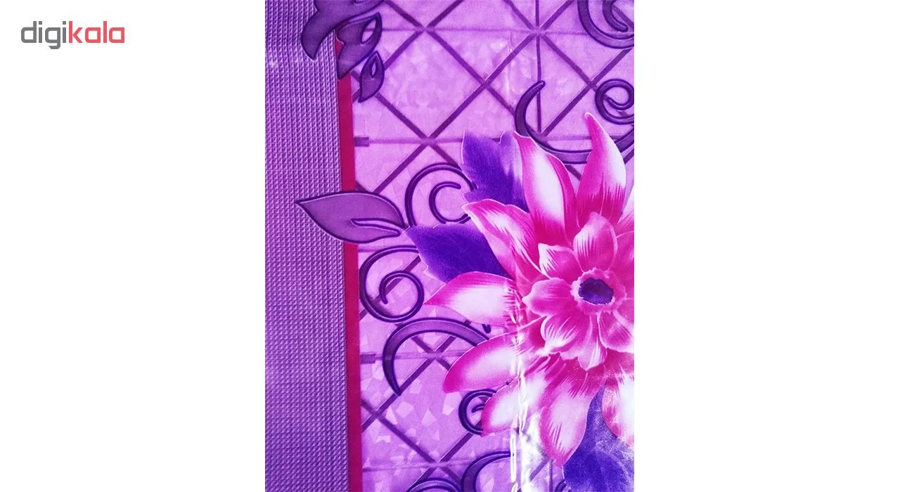 سفره پلاستیکی چهار نفره طرح سوسن رنگ بنفش سایز 92×120 سانتی متر