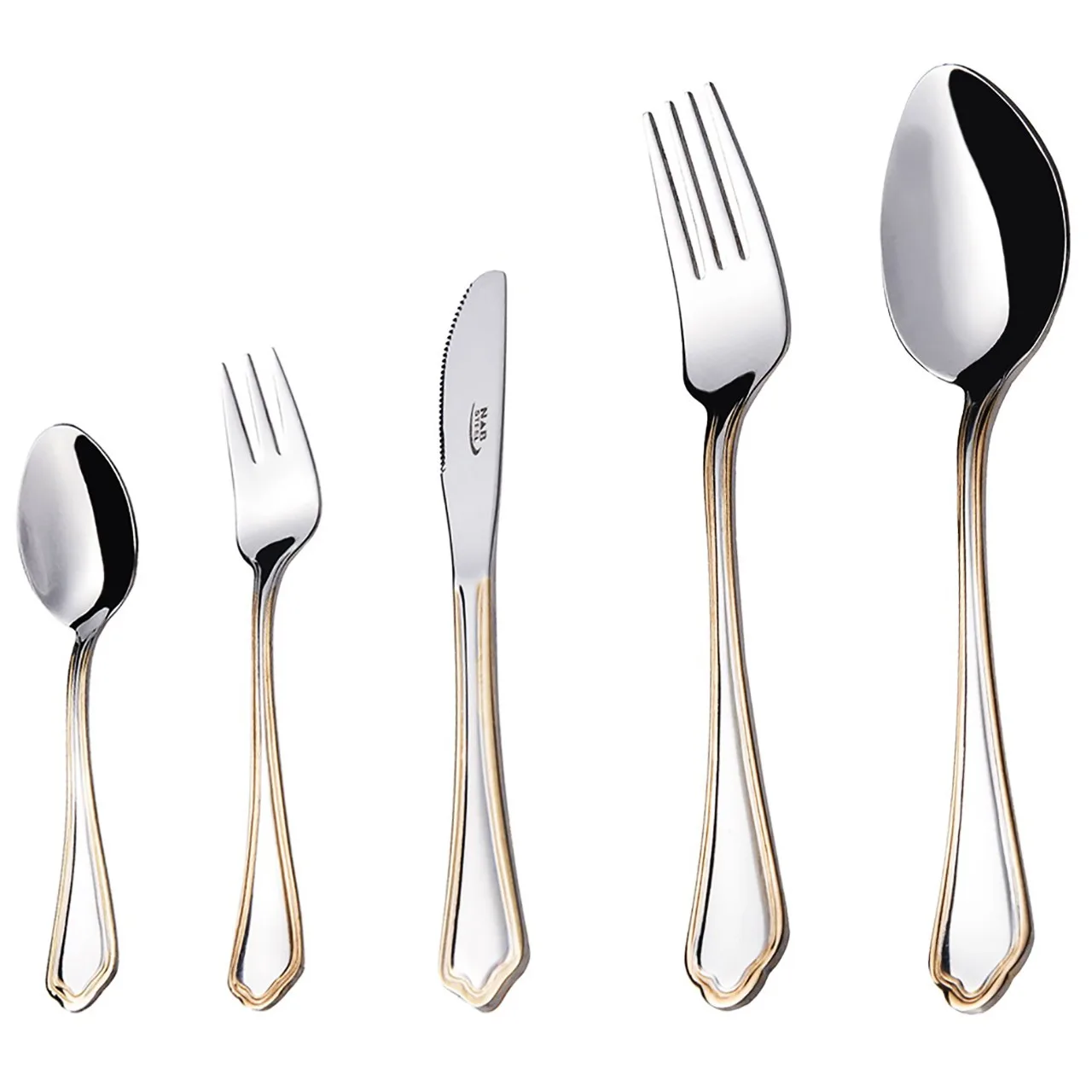 سرویس قاشق و چنگال 30 پارچه ناب استیل مدل Venice