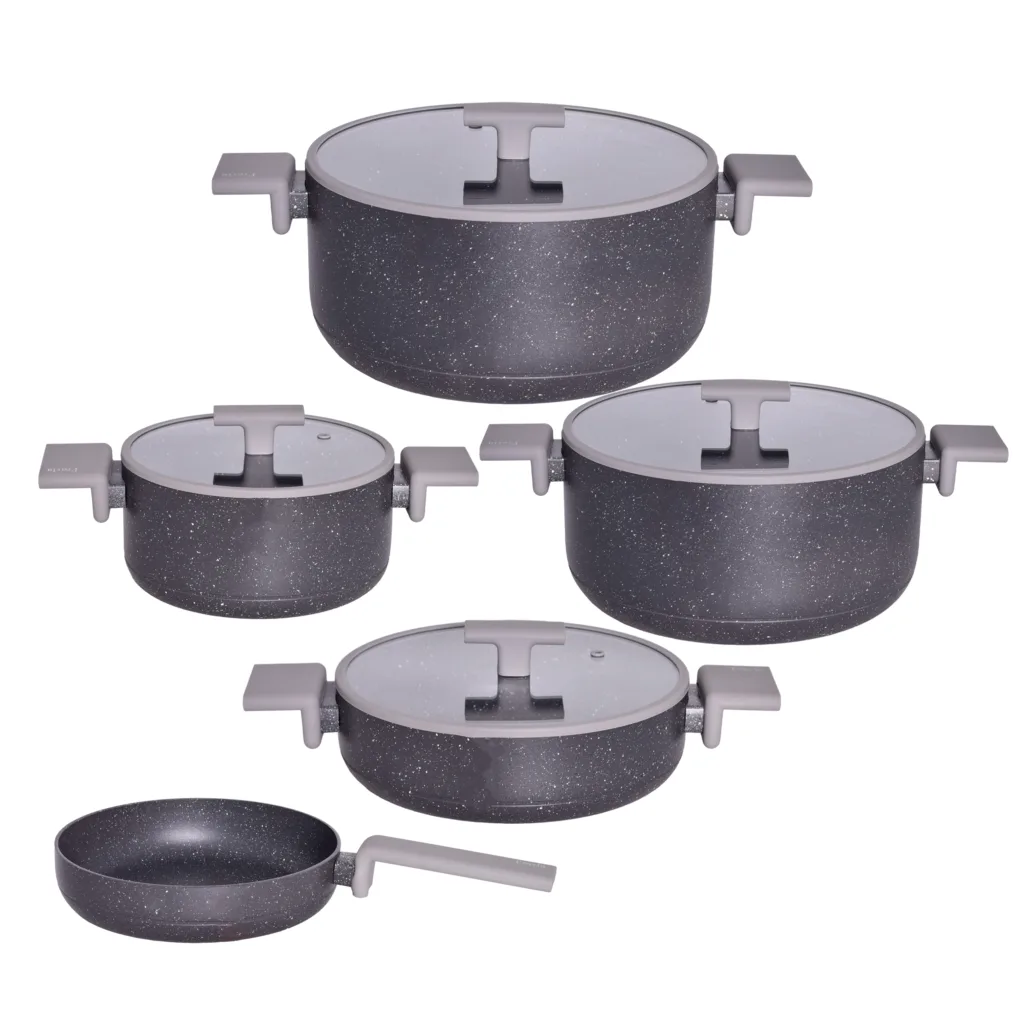 سرویس قابلمه و تابه گرانیتی 9 پارچه پرارین مدل ESTIMA کد 4320