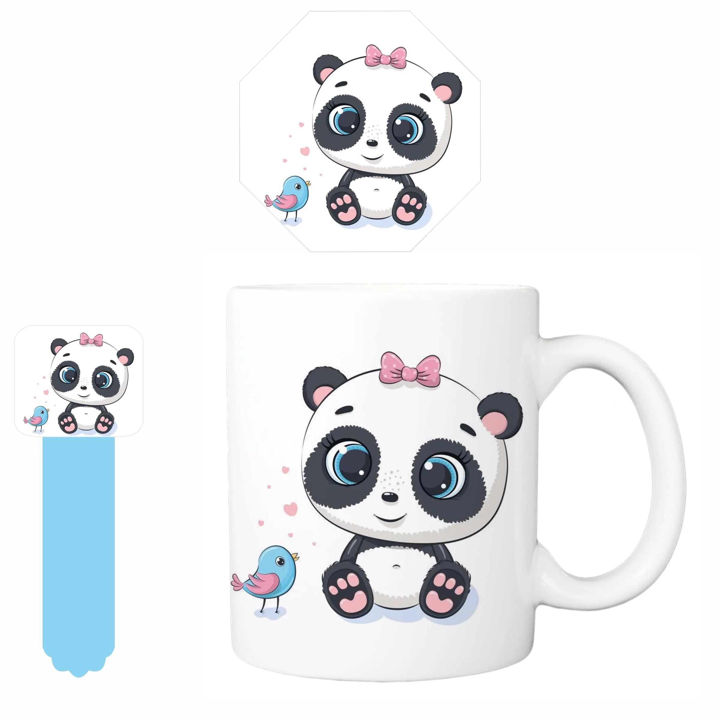 ماگ کد 110  به همراه زیر لیوانی و بوک مارک