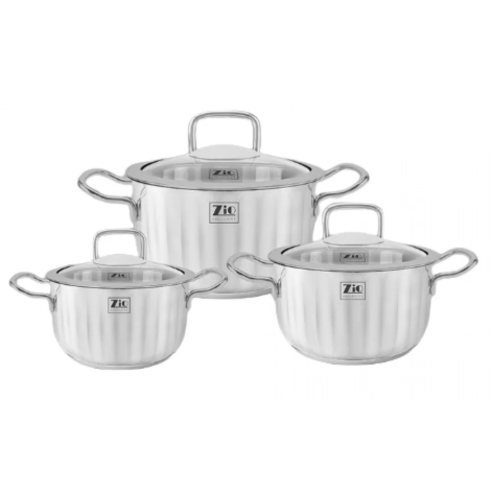 سرویس قابلمه استیل 6 پارچه زیو مدل ZCS-1516-S24