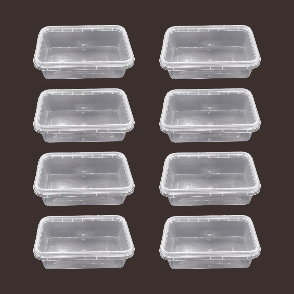 ظرف نگهدارنده مدل فریزری و مایکروویوی پلمپ شونده کد 400cc بسته 8 عددی