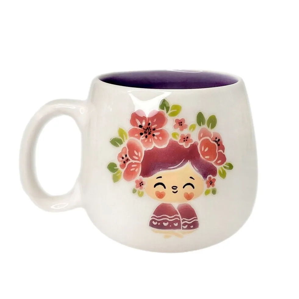 ماگ مدل دختر گل به سر