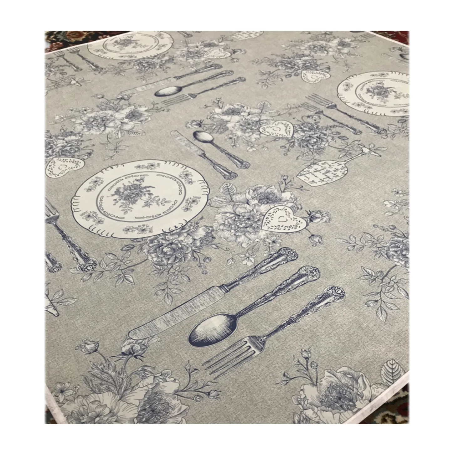 سفره 10 نفره مدل ماژستیک طرح 2 رو کد 06 سایز 250×‌100 سانتی متر