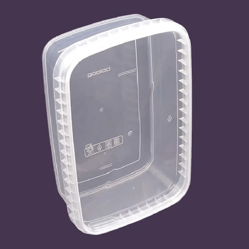 ظرف فريزری و مايكروويوی پولاد پویش مدل پلمپ شونده  كد 1000cc بسته 12 عددي