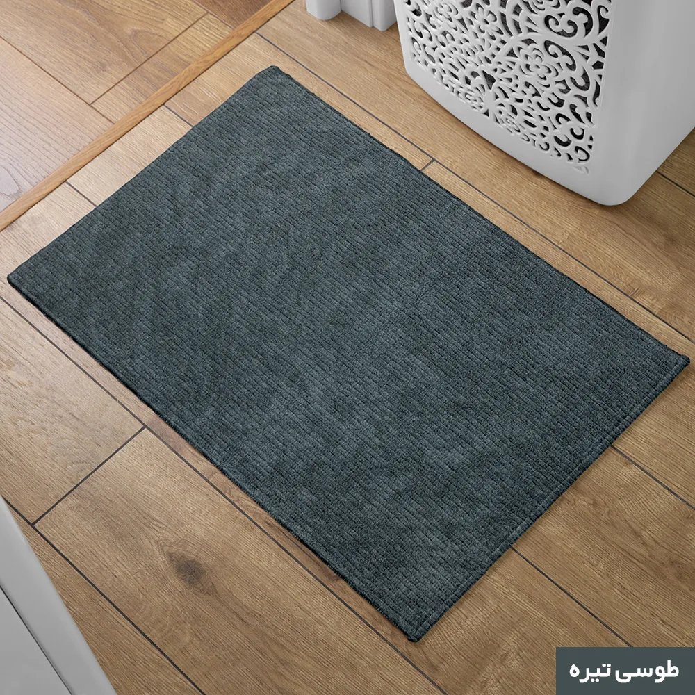 پادری شاران هوم مدل اسفنج دار طرح مخمل راه راه فانتزی سایز 50×80 سانتی متر