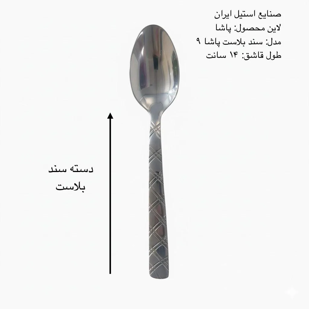 سرویس قاشق و چنگال 127 پارچه 12 نفره پاشا مدل سندبلاست کد 09