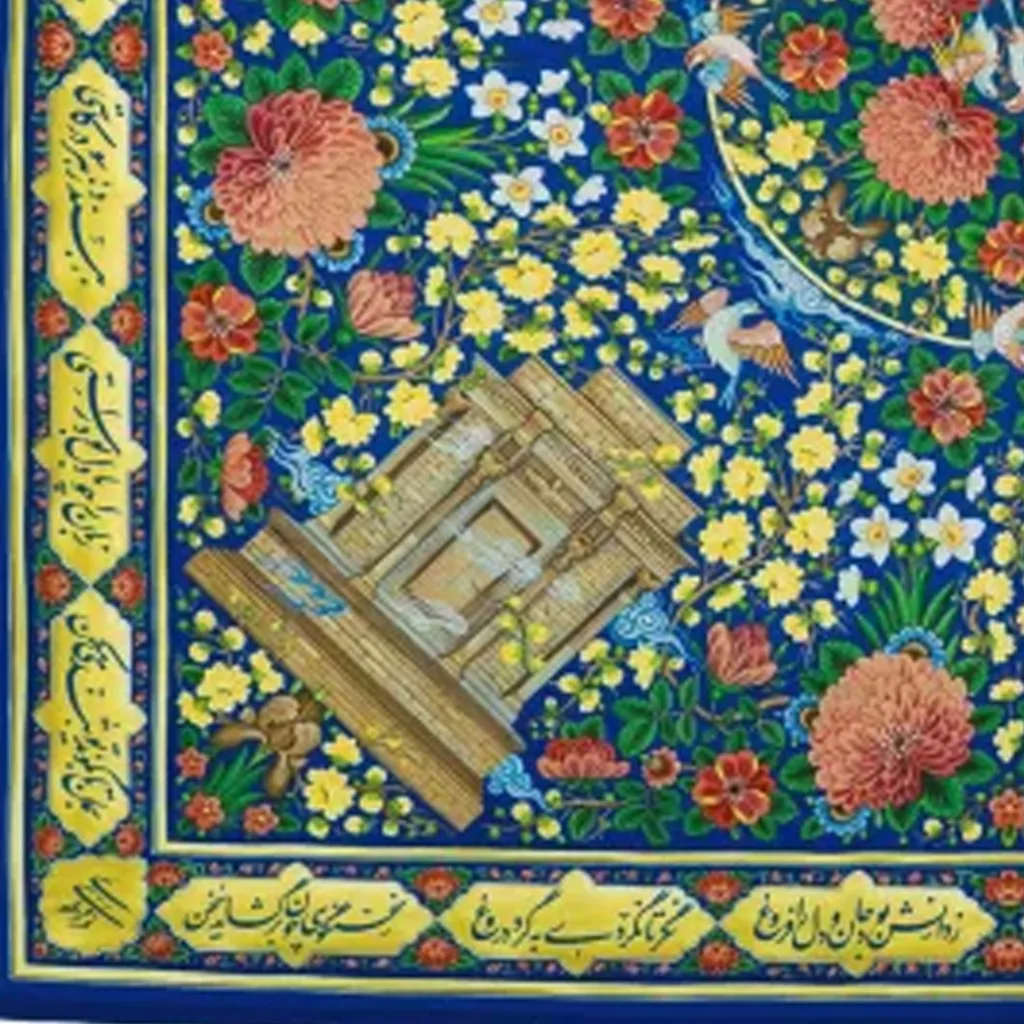 سفره 4 نفره مدل پارچه ای طرح گلستان شاعران کد 00103054