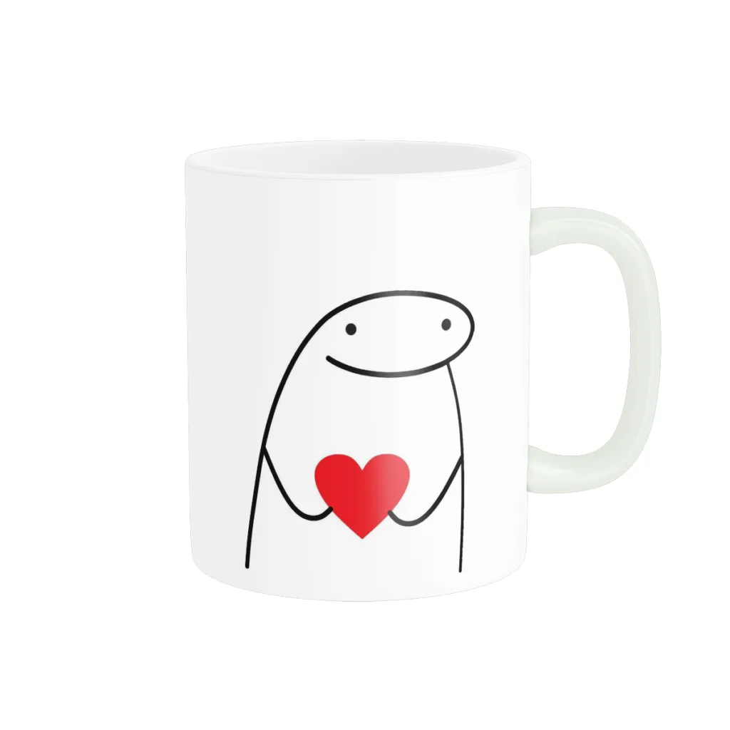 ماگ پادآفرین مدل عاشقانه طرح قلب کیوت و بامزه کد p3798