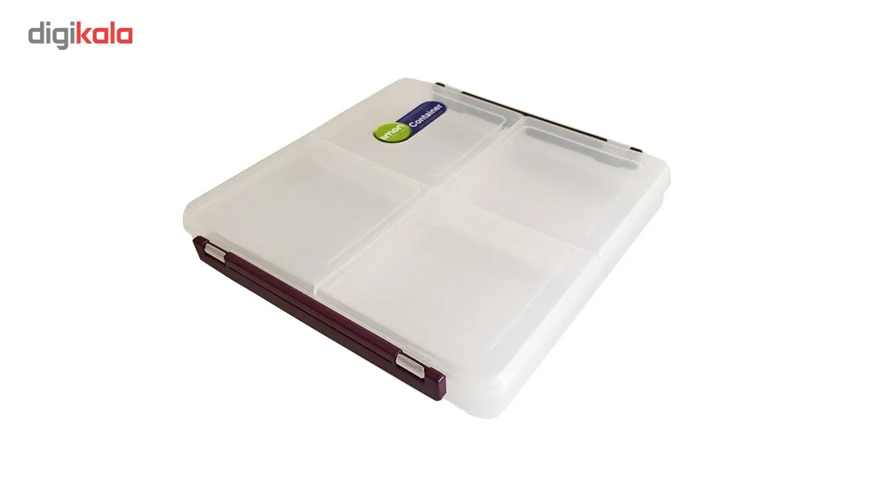 ظرف نگهدارنده پلاستیکی لیمون مدل ZNP002 چهار خانه متوسط