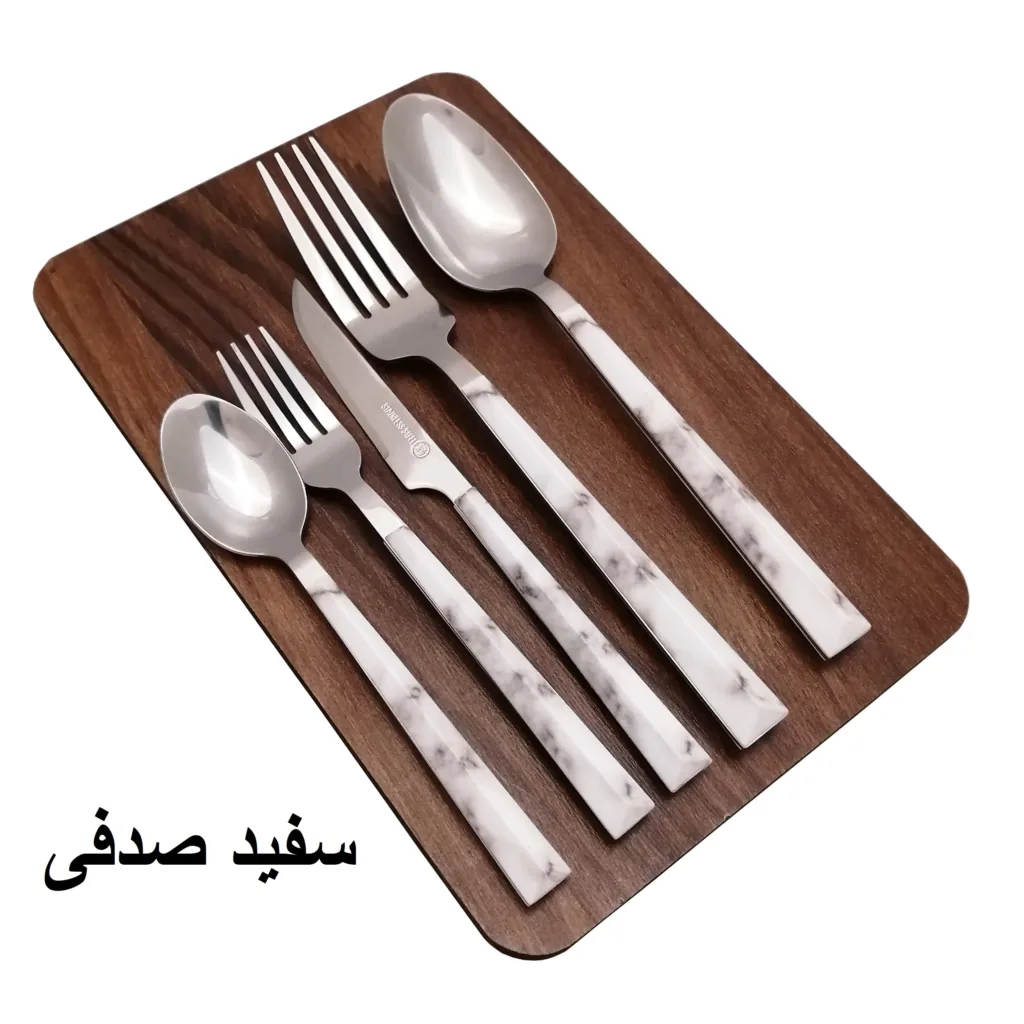 سرویس قاشق و چنگال 5 پارچه یک نفره ام جی مدل ماربل