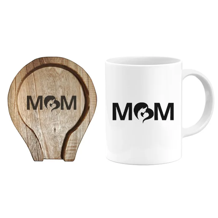 ماگ گالری وبفر مدل مادر به همراه زیر لیوانی