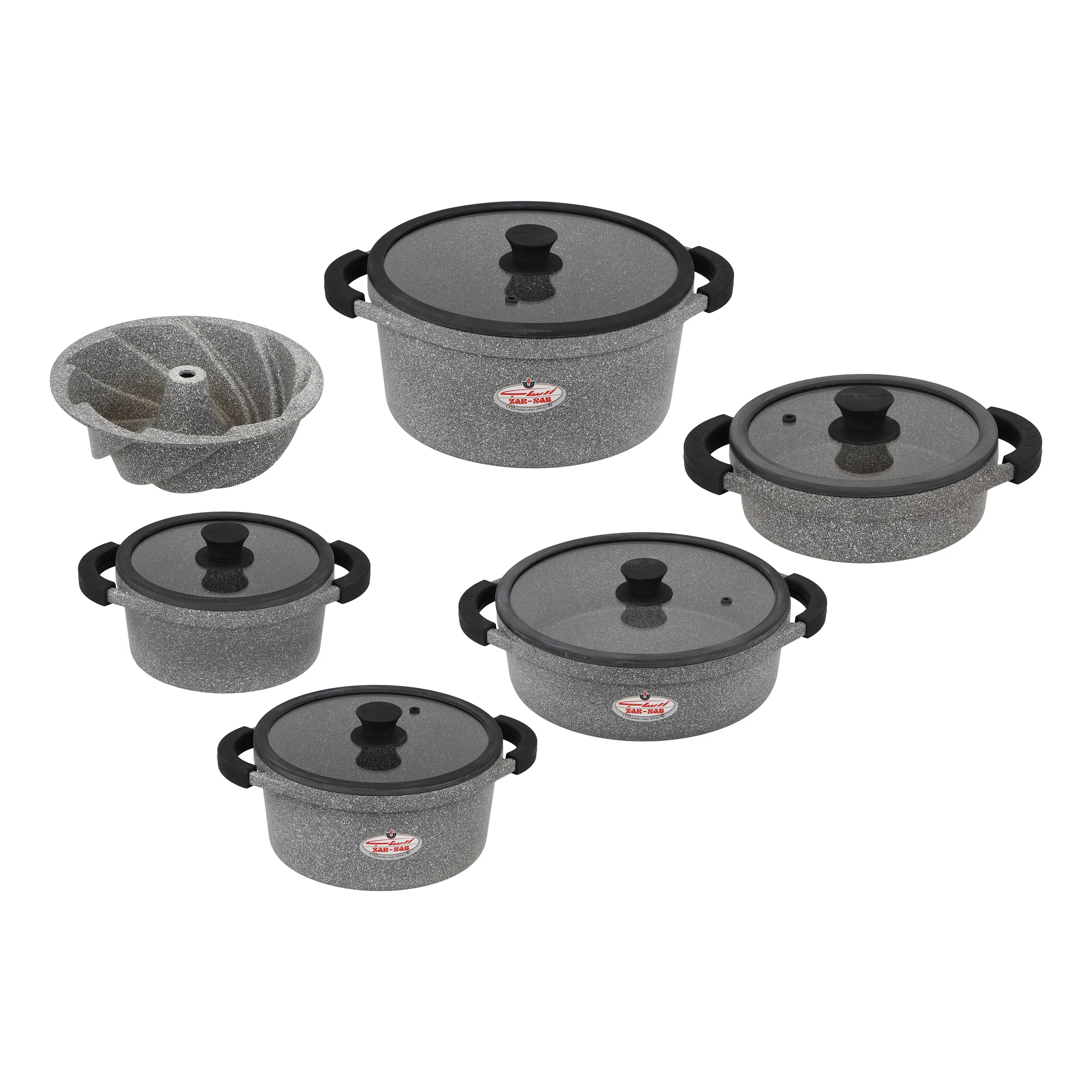 سرویس قابلمه و تابه گرانیت 11 پارچه زرساب مدل مونارک پلاس کد MP8500 سرویس قابلمه و تابه گرانیت 11 پارچه زرساب مدل مونارک پلاس کد MP8500