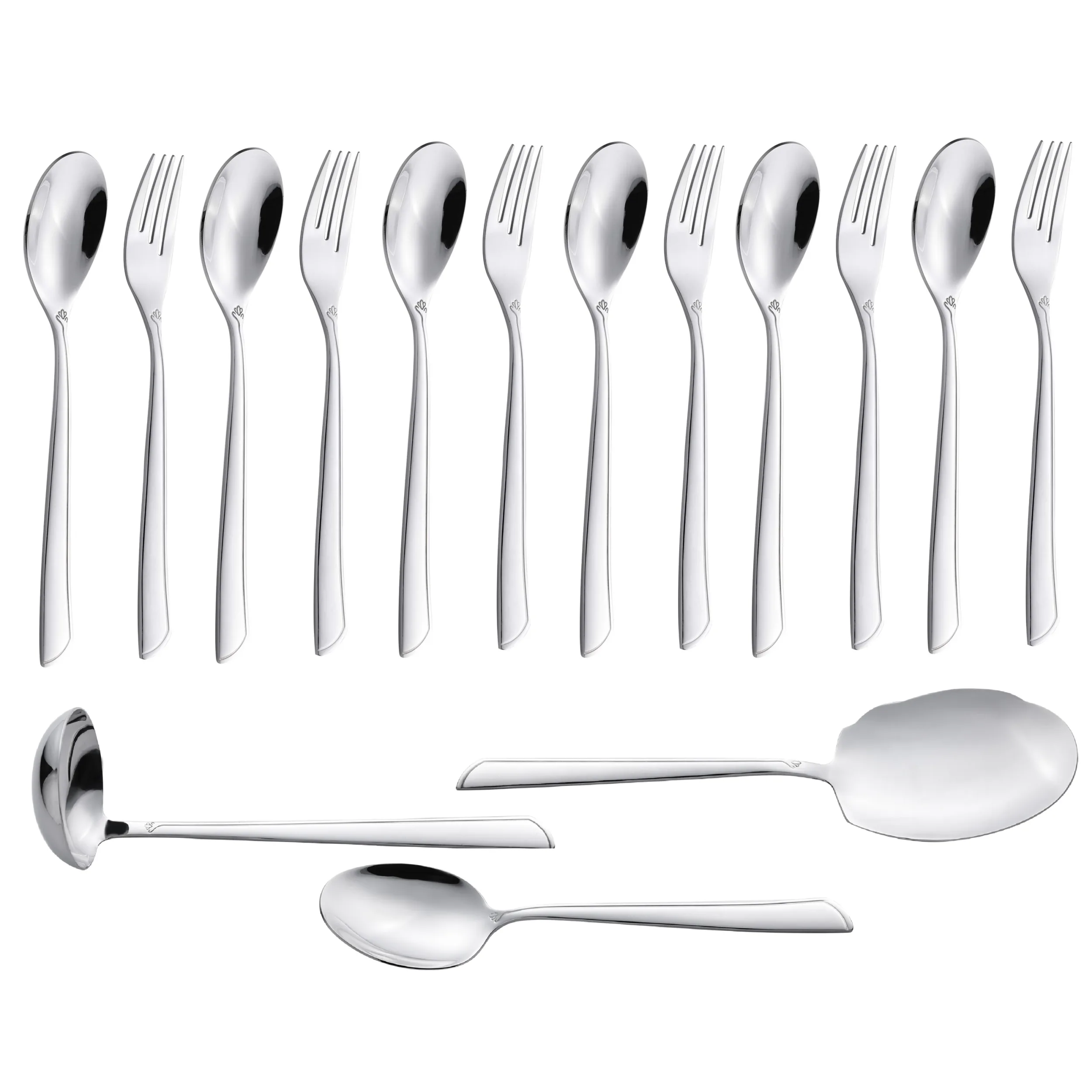 سرویس قاشق و چنگال 15 پارچه جی فی نی مدل G-252