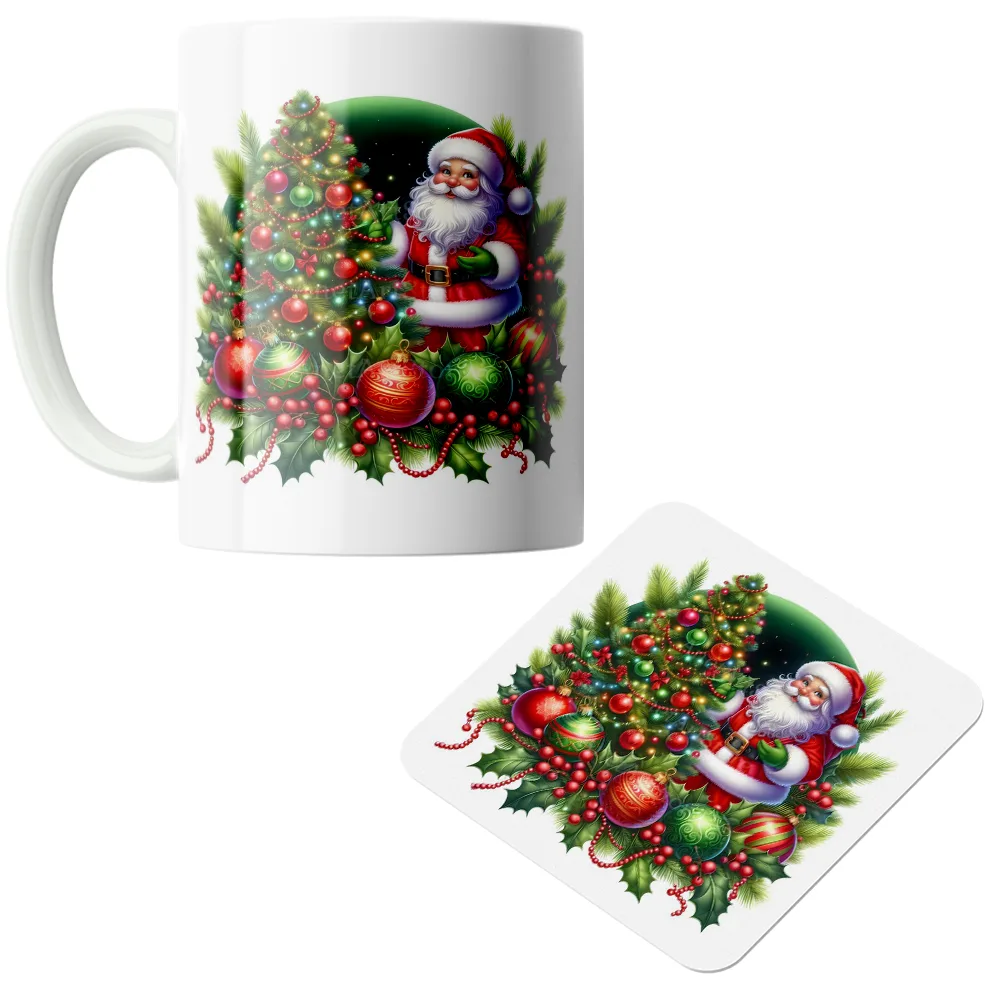 ماگ مدل کریسمس کد DKC642 به همراه زیر لیوانی