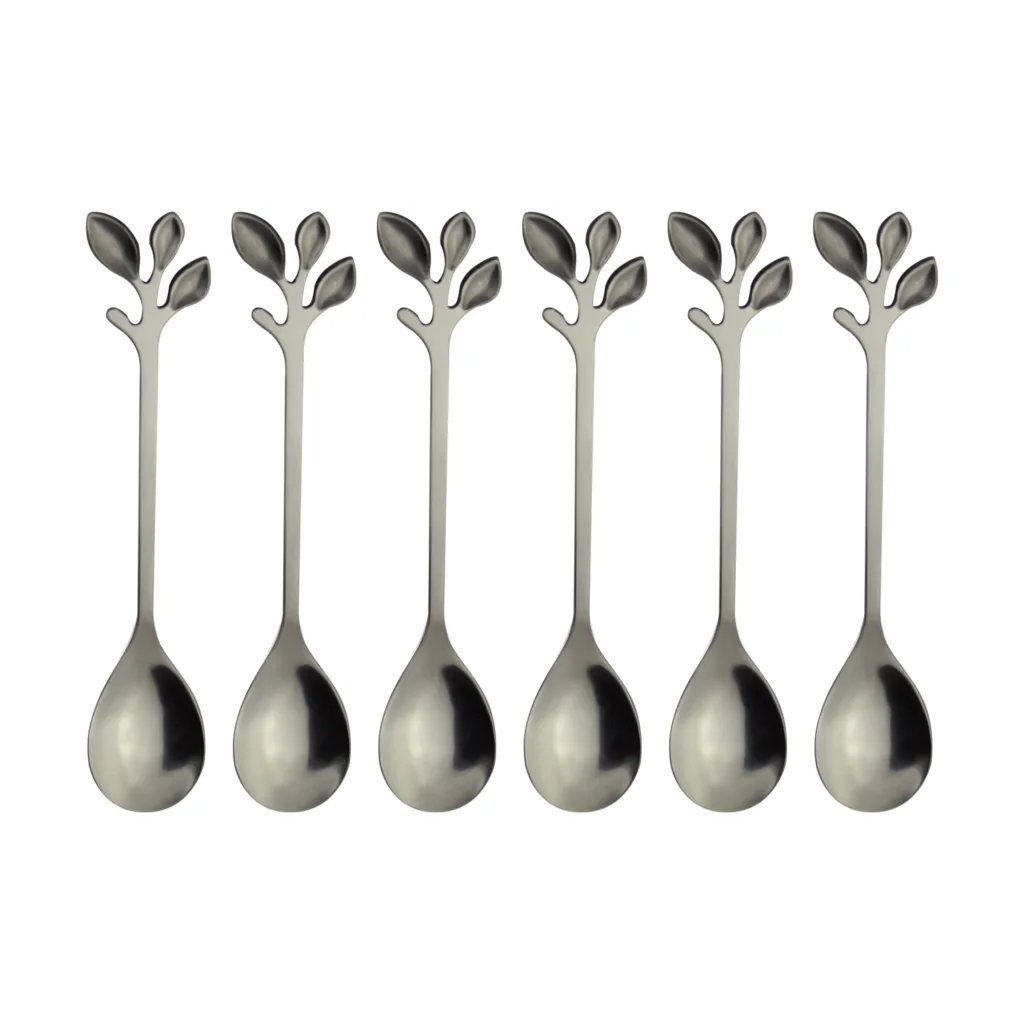 قاشق چای خوری مدل برگ کد 502 بسته 6 عددی