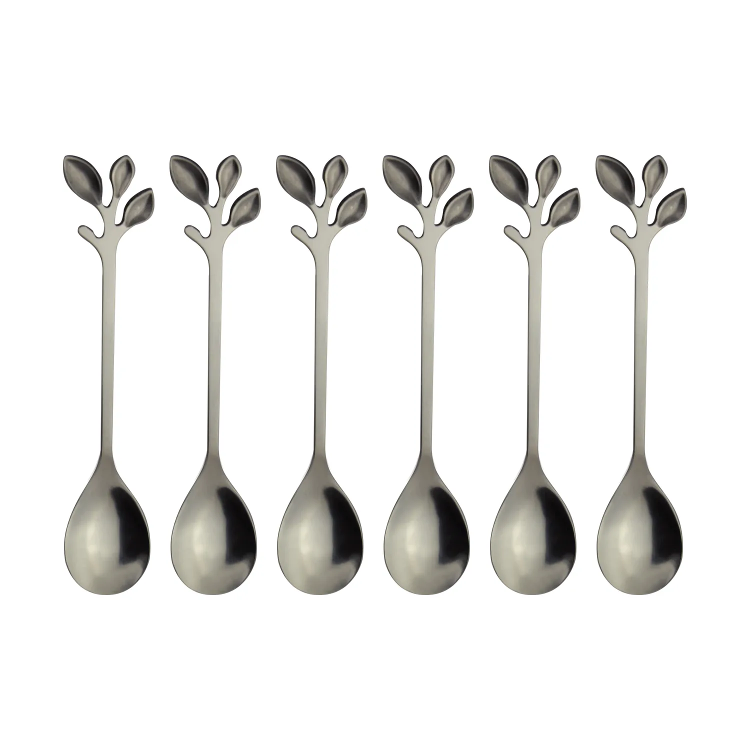 قاشق چای خوری مدل برگ کد 502 بسته 6 عددی