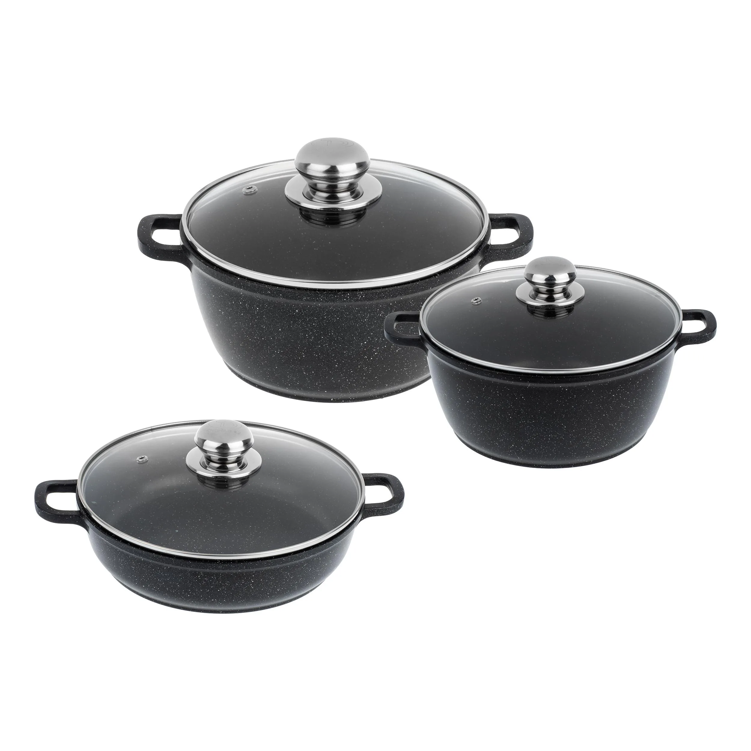 سرویس قابلمه و تابه گرانیتی 6 پارچه زرساب مدل 424KG سرویس قابلمه و تابه گرانیتی 6 پارچه زرساب مدل 424KG