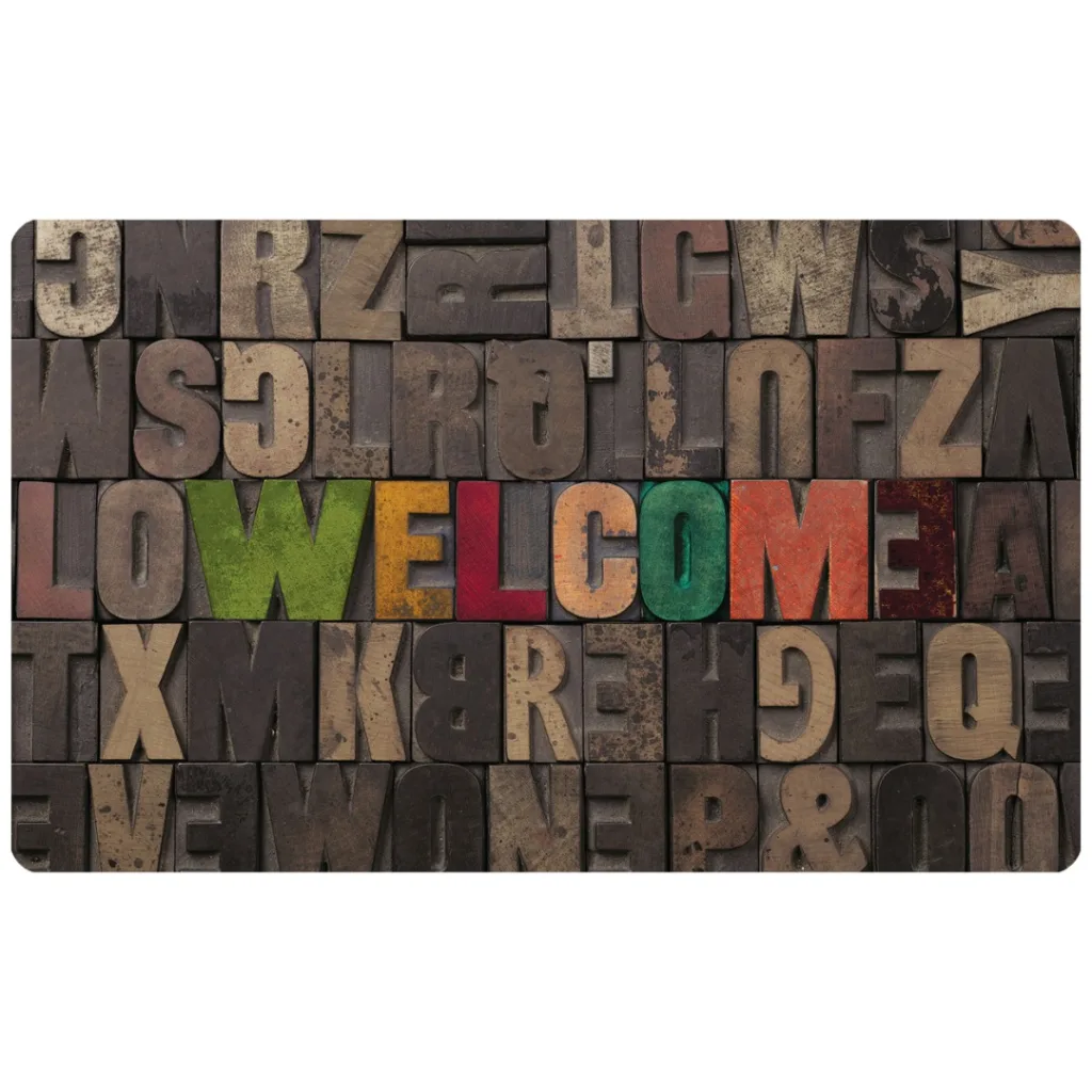 پادری طرح ورودی welcome کد m4/303 سایز 46×76 سانتی متر