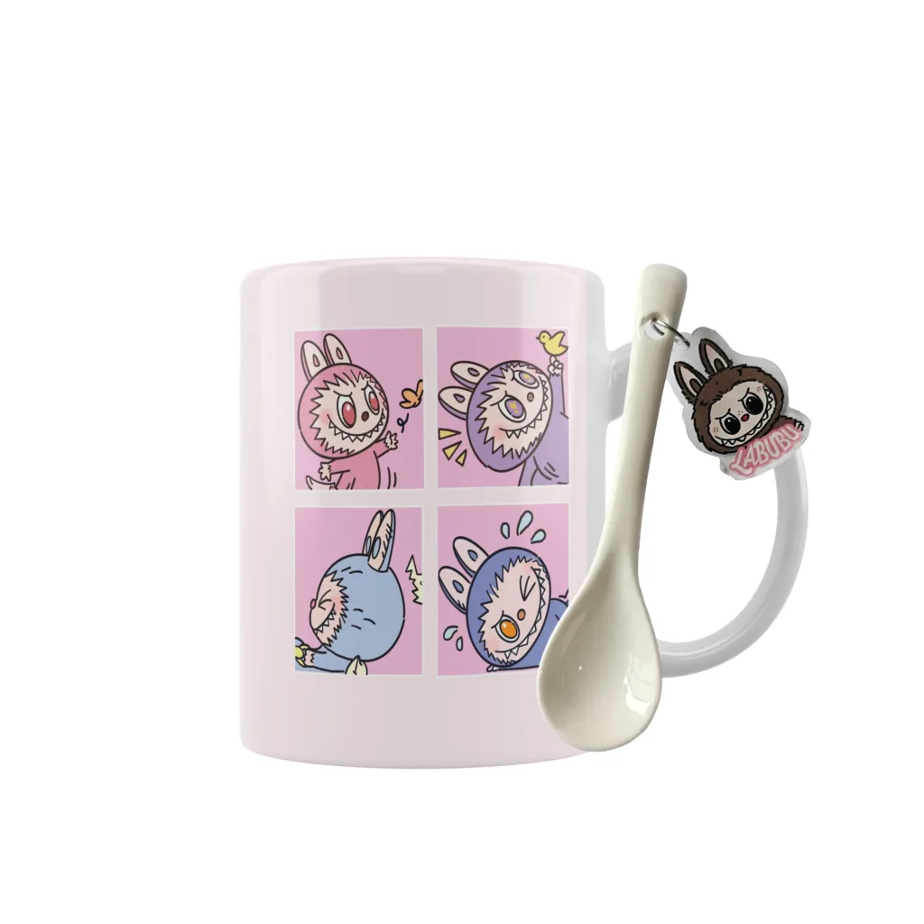 ماگ مدل لابوبو لبوبو کیوت فانتزی کد 309 به همراه قاشق