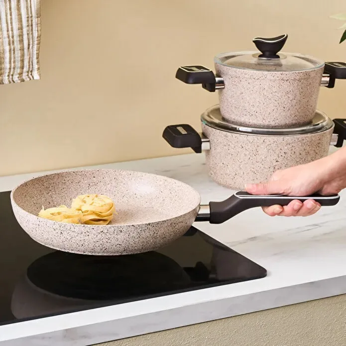 سرویس قابلمه و تابه بیو گرانیت 7 پارچه کاراجا مدل Lungo