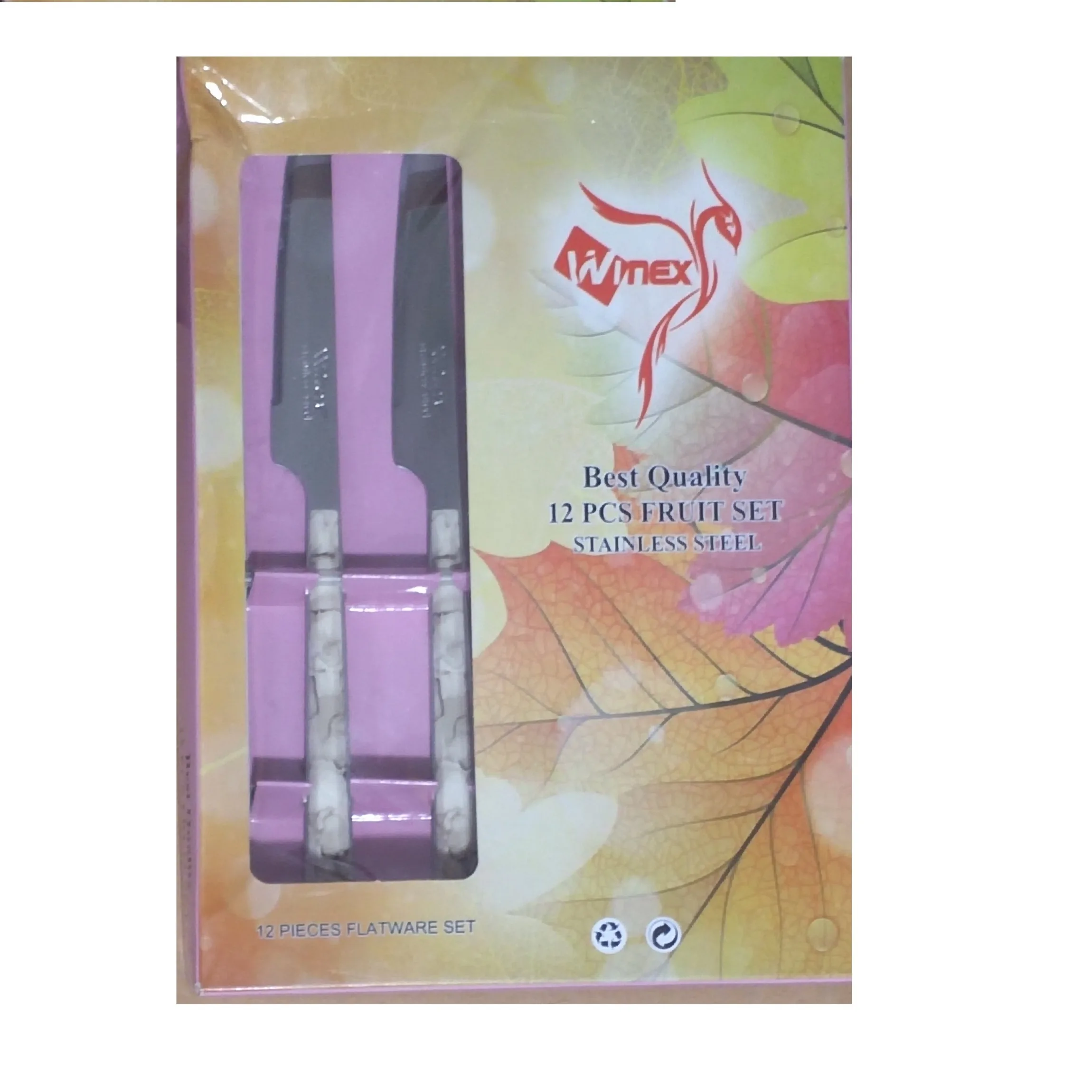 کارد میوه خوری وینکس مدل سنگی بسته 12 عددی
