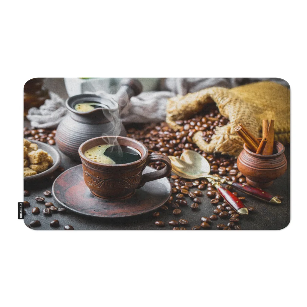 پادری ریحانلوکس مدل مستطیل طرح قهوه کد PADARI-A16 سایز 70×50 سانتی‌متر مناسب برای فضای داخلی