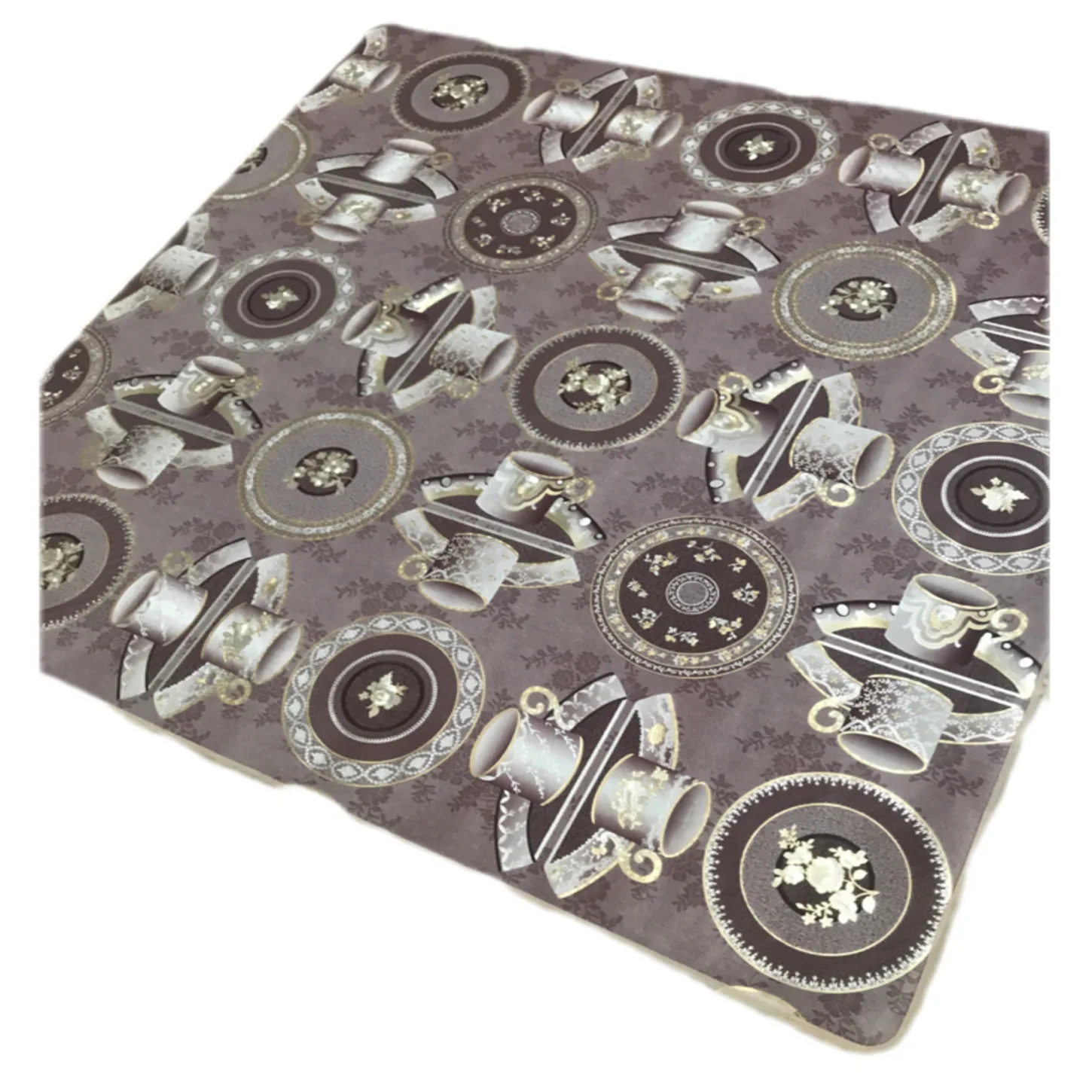 سفره 4 نفره مدل لوتوس طرح پشت نخی سایز 100×100 سانتی متر کد 05