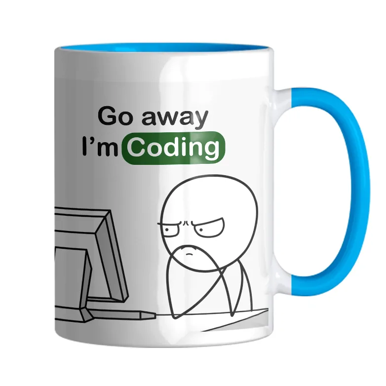 ماگ مدل سرامیکی دسته دار طرح برنامه نویس