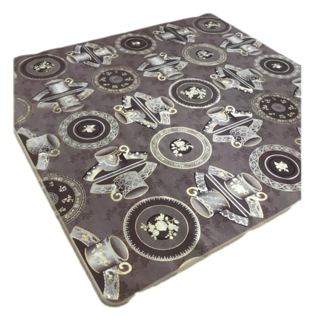 سفره 4 نفره مدل لوتوس طرح پشت نخی سایز 100×100 سانتی متر کد 05