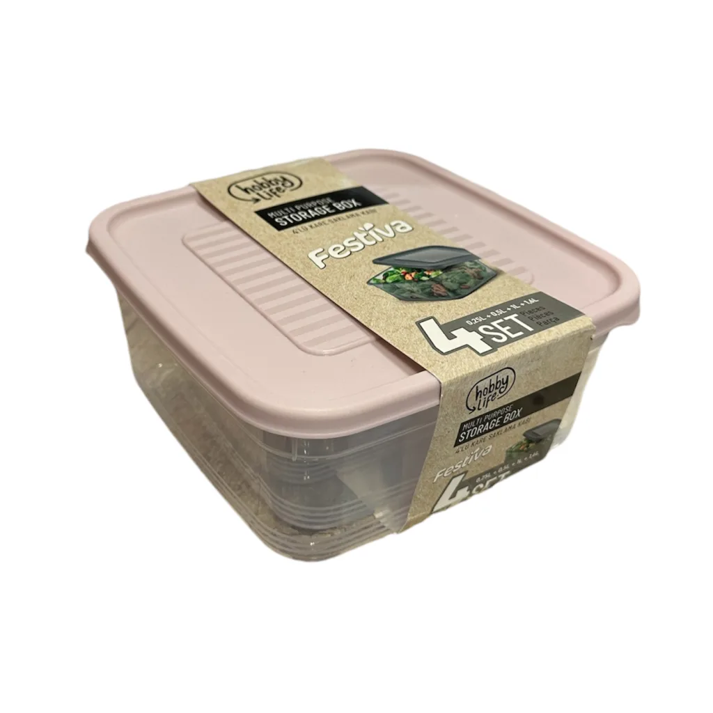 ظرف نگهدارنده هوبی لایف مدل Festiva کد 021378 بسته 4 عددی