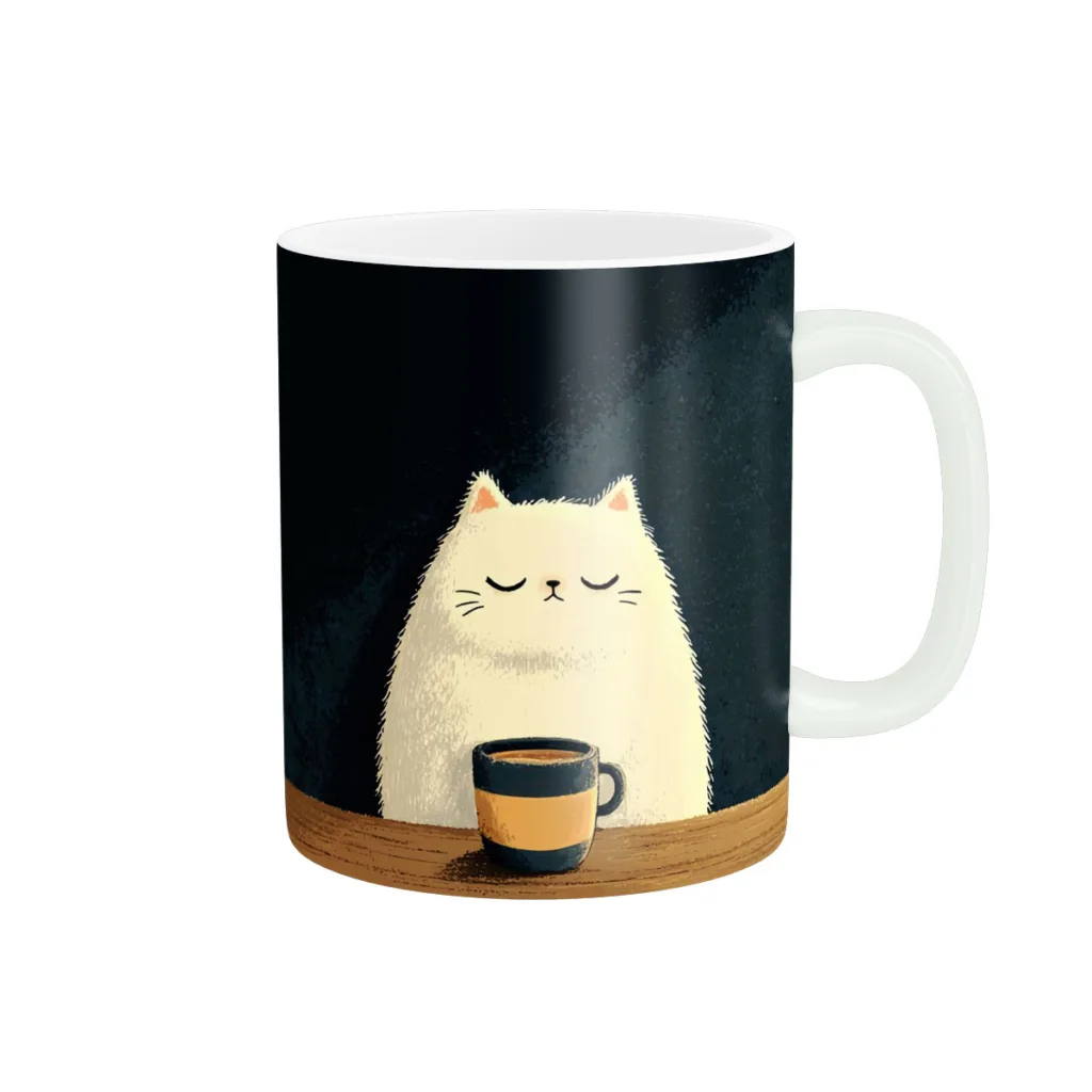 ماگ پاد آفرین مدل گربه کیوت ماگ کد 627