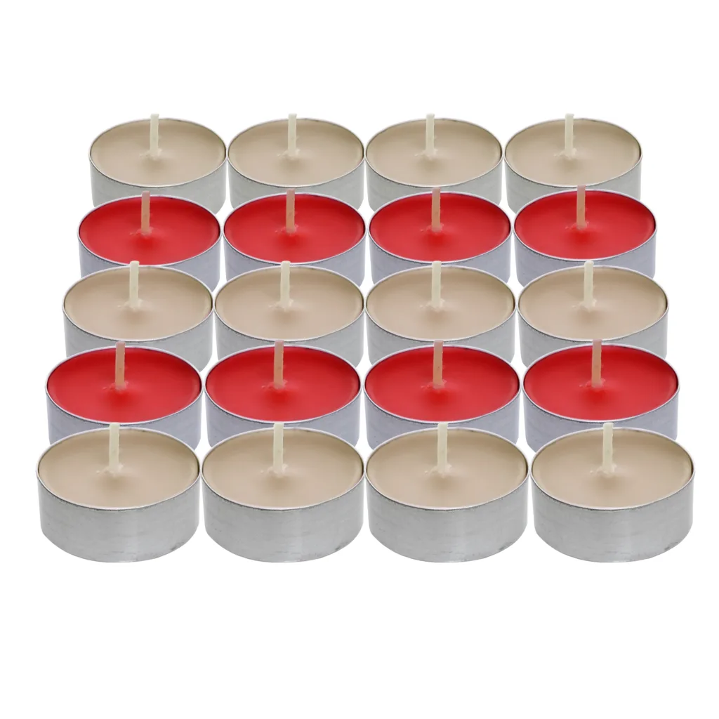 شمع وارمر مدل redwhite بسته 20 عددی