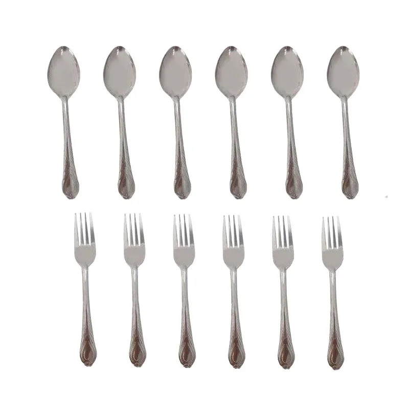 ست قاشق و چنگال 12 پارچه طرح دلی