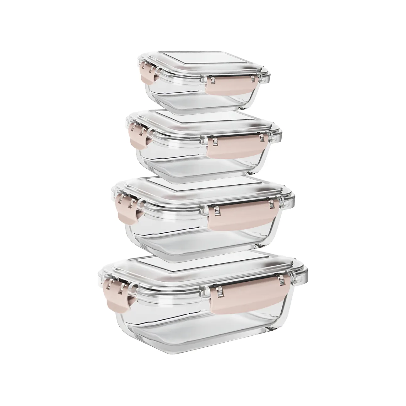 ظرف نگهدارنده شیشه و بلور اصفهان مدل مارینا مجموعه 4 عددی