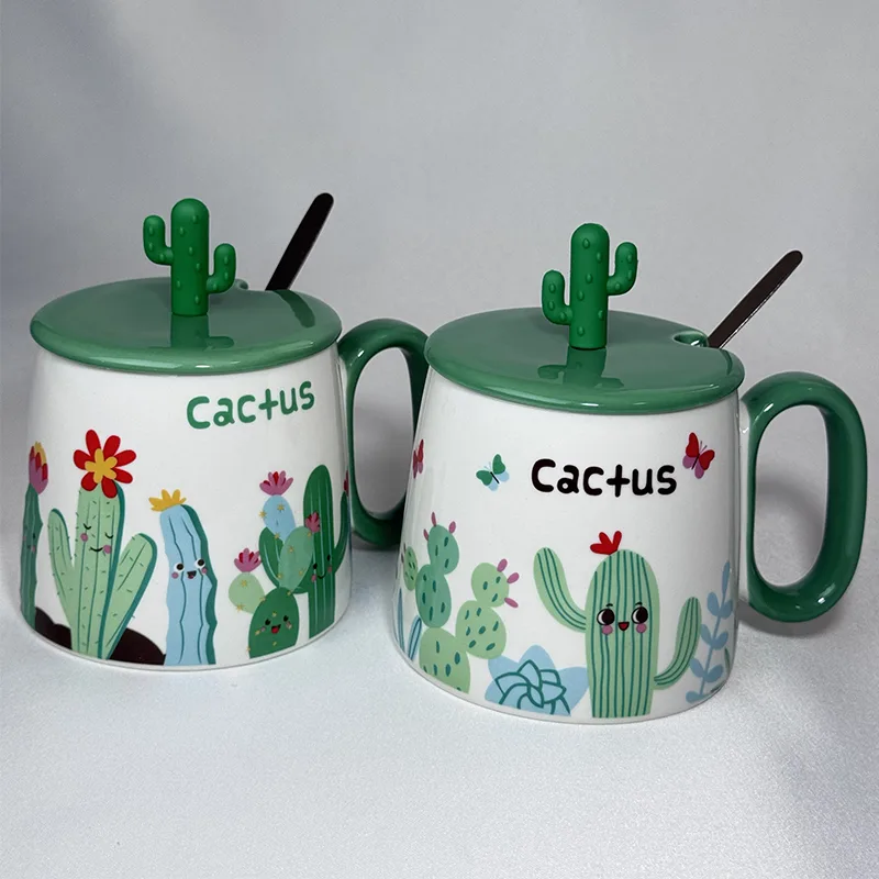 ماگ طرح فانتزی کاکتوس مدل Cactus Smile
