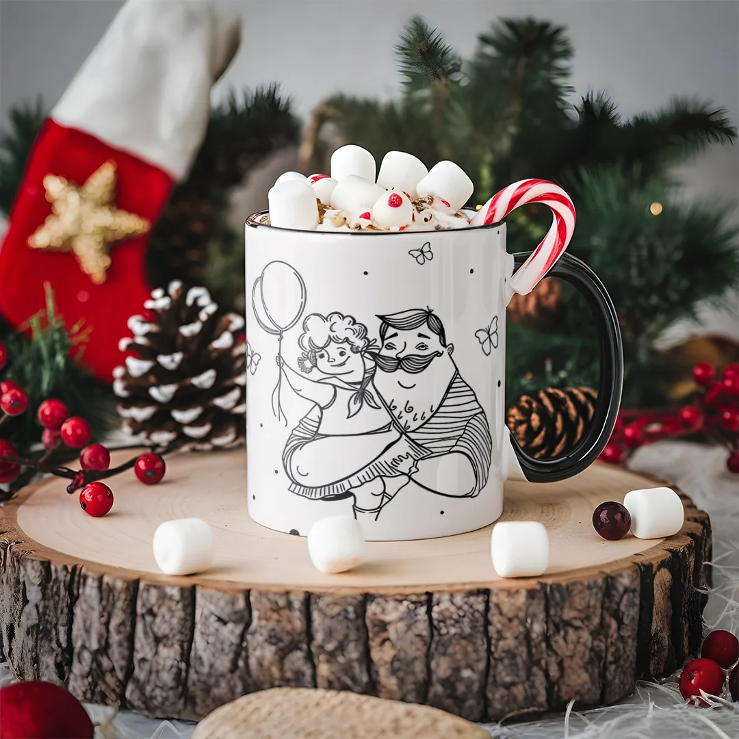 ماگ حرارتی طرح پدر کد H1041 به همراه زیر لیوانی و قاشق