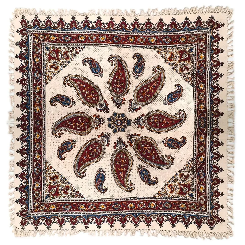 سفره 4 نفره دن هوم مدل قلمکار طرح بته جقه کد A.120