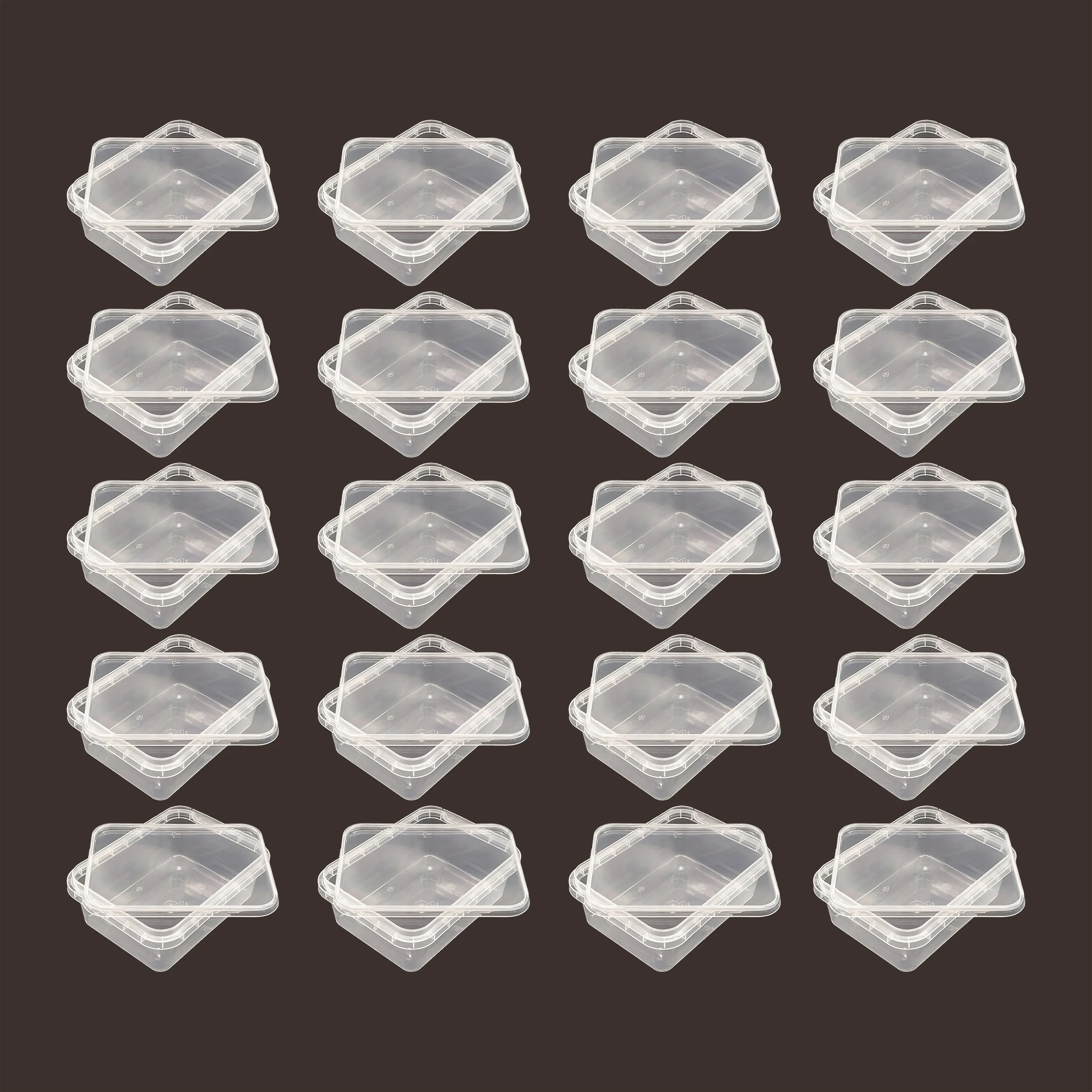 ظرف نگهدارنده پولاد پویش مدل فریزری و مایکروویوی کد 400cc بسته 20 عددی