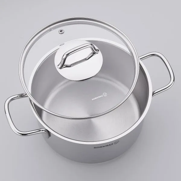سرویس قابلمه تابه استیل 8 پارچه کرکماز طرح Perla کد A1606