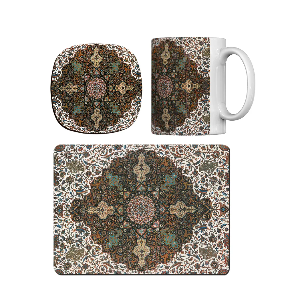 ماگ ترمه طراحان ایده مدل فرش کد cfp1378 به همراه زیر لیوانی و موس پد ماگ ترمه طراحان ایده مدل فرش کد cfp1378 به همراه زیر لیوانی و موس پد