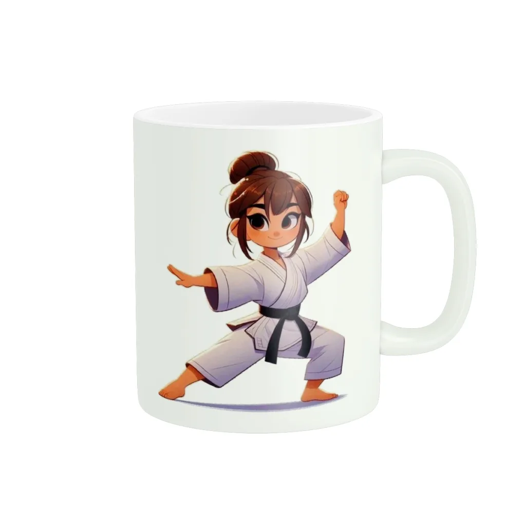 ماگ پادآفرین مدل ورزش رزمی کاراته کارتونی دخترانه کد 026