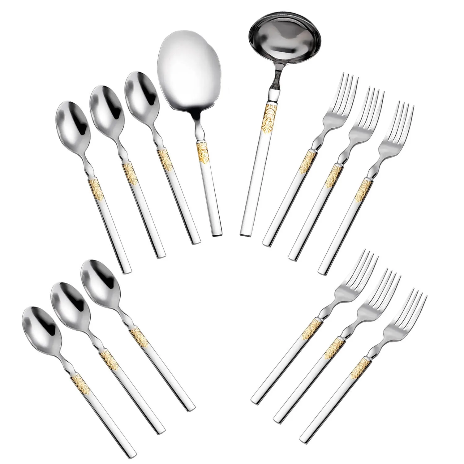 سرویس قاشق و چنگال 14 پارچه 6 نفره جی فی نی مدل G-501